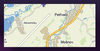 mapa Mošnov